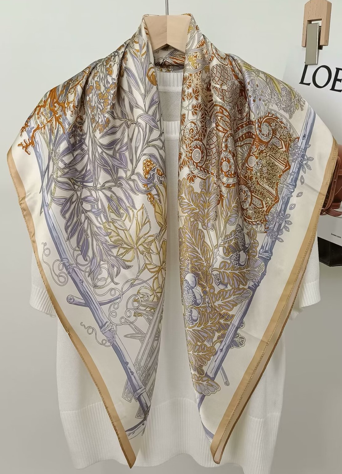 Silk Scarf Square - Шелковый платок из тутового шелка с