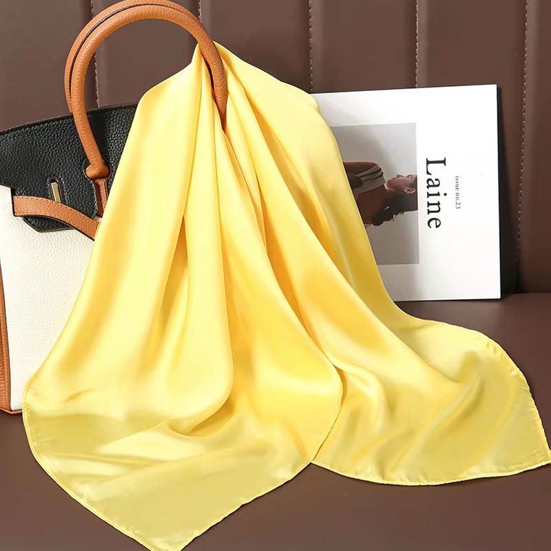 Роскошный однотонный шелковый  – обзор и цена Silk Scarf Square